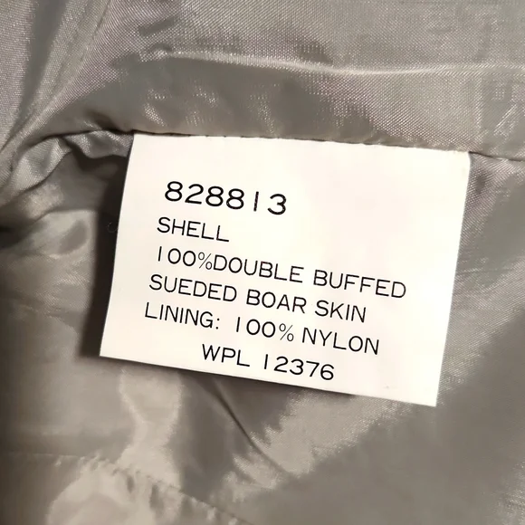 Pioneer Wear Vintage 70's 100% Suede Boar Skin Gray Blazer Jacket EUC Size 42L - Picture 9 of 16